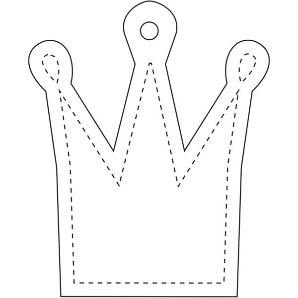 RFX™ H-12 reflektierender TPU-Anhänger Krone - weiss