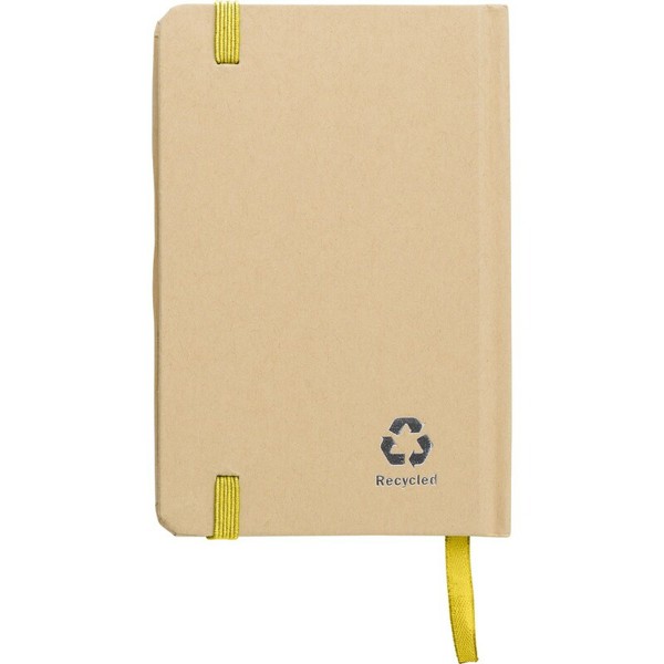 Recycled craft paper notebook A6 - yellow