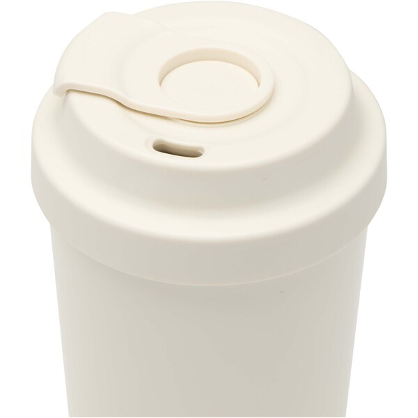 Hampton 480 ml RCS recycled stainless steel double wall vacuum insulated tumbler - Cream