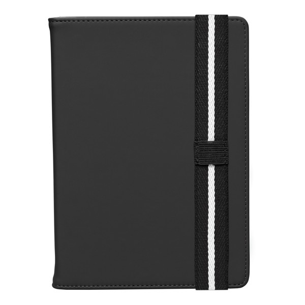 Newport Recycled Chevron Refillable Journal - A5 - Black / 4 Colour inkjet