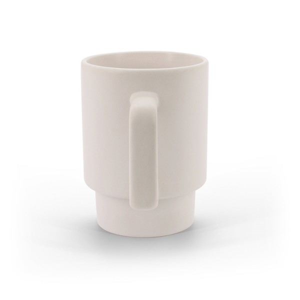KUERTEN. Caneca de cerâmica com acabamento mate 330 mL - Branco Pastel