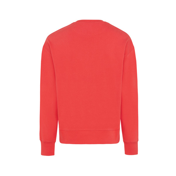 Sweater à col rond en coton recyclé Iqoniq Kruger - Luscious Red / XXXL
