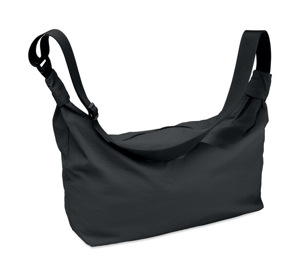 Nylon cross body urban bag Sling - Black