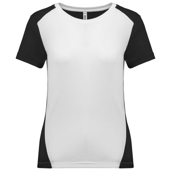 Ladies' Eco-Friendly Two-Tone Sport T-Shirt - White / Black / XL