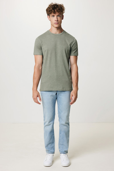 T-shirt en coton recyclé non teinté Iqoniq Manuel - Heather Green / XS