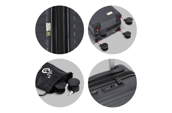 InSideOut underseat vacuum trolley with removable wheels - Dark Grey