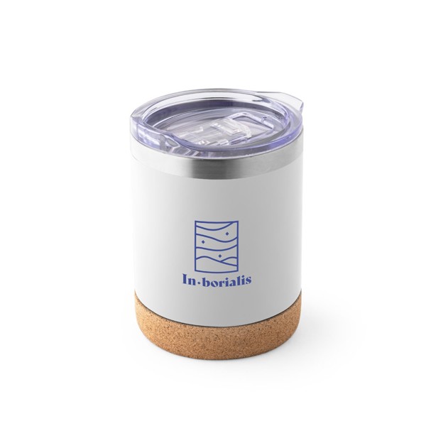 SOLBERG TUMBLER. Stainless steel travel cup 400 mL - White