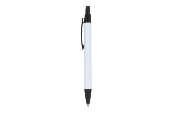 Kuglepen Alaska softtouch med stylus R-AL - Hvid