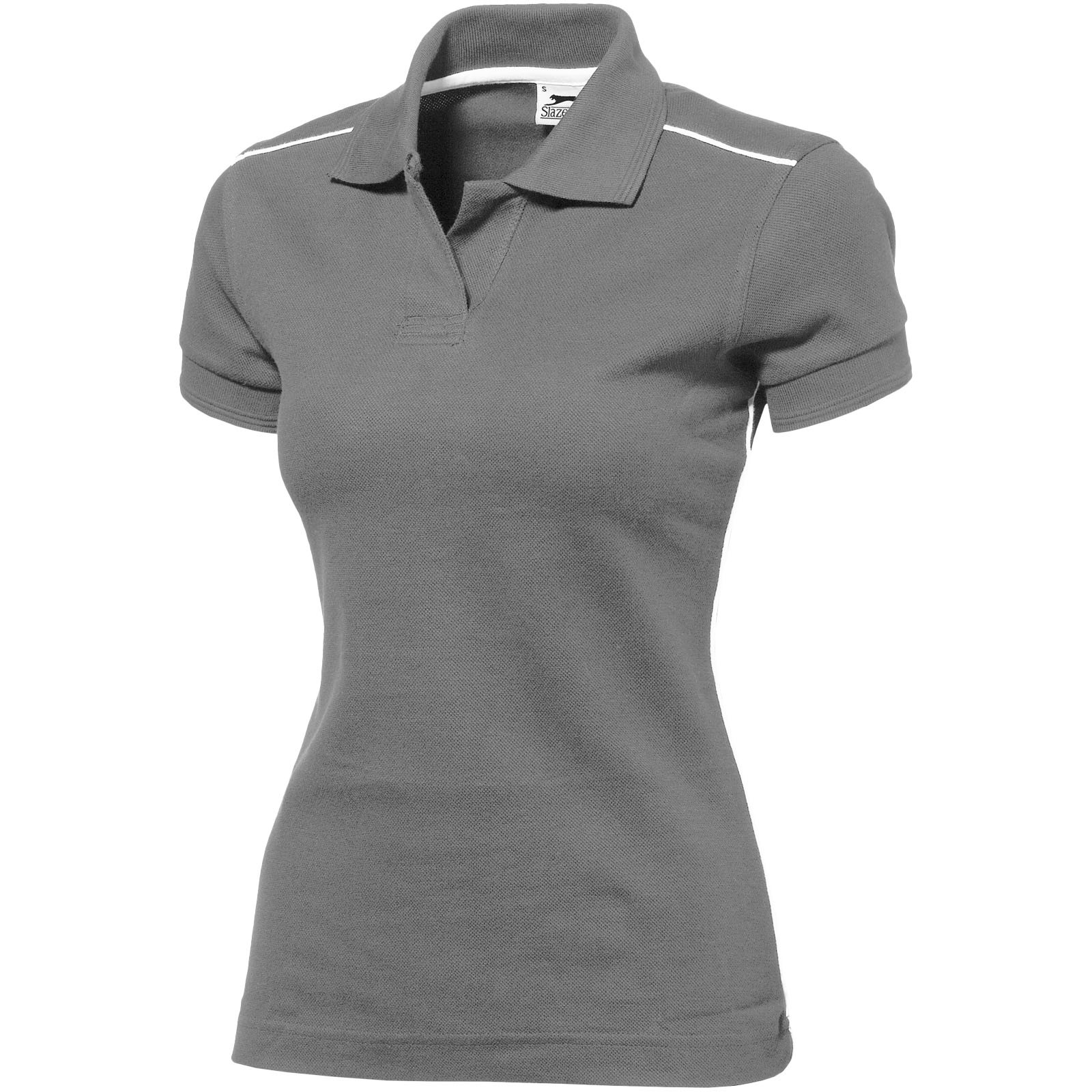 Backhand short sleeve ladies polo - Grey / XL
