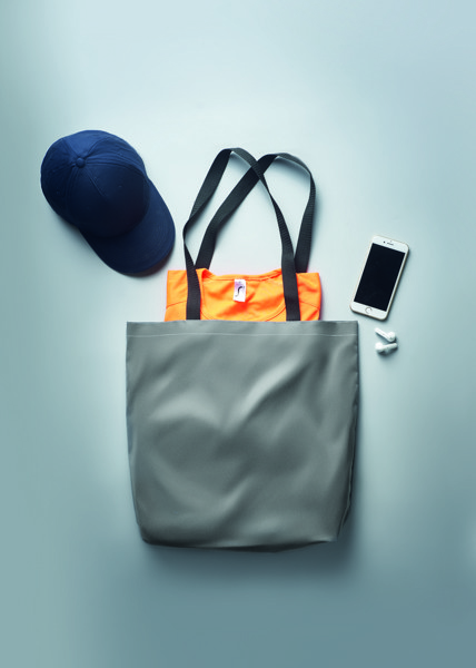 Visi Tote shopping bag, reflective 190D polyester
