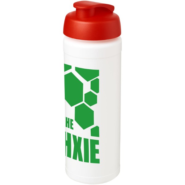 Sportovní láhev s vyklápěcím víčkem Baseline® Plus grip 750 ml - Bílá / Červená s efektem námrazy