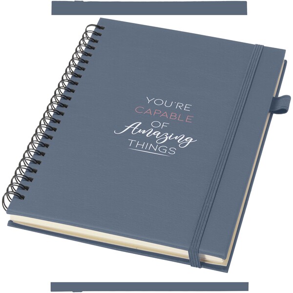Liss A5 recycled plastic hard cover spiral notebook - Ocean Blue