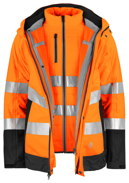 6445 Jacket 3-1 Hi Viz YELLOW/BLACK 4XL