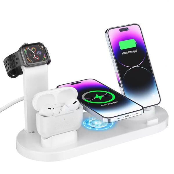 3-in-1 wireless charger - WHITE