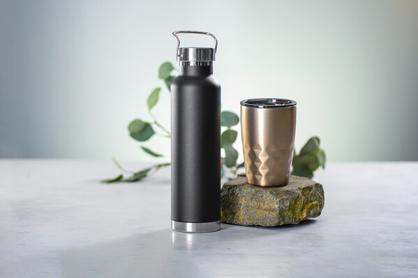 Copper Insulated Bottle Cuppar - Black