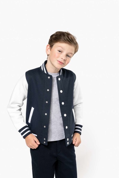 Kids Teddy Fleece Jacket - Red / White / 8/10