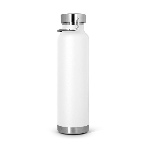 BOUTEILLE GOURDE 65 cl ISOTHERME DOUBLE-PAROI INOX - Blanc