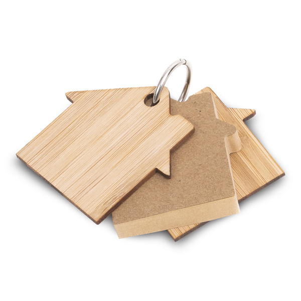 Homeland bamboo keychain with memo cards