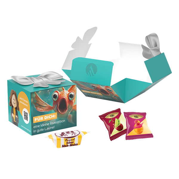 Midi gift box bow, original cream Muh-Muhs Toffees