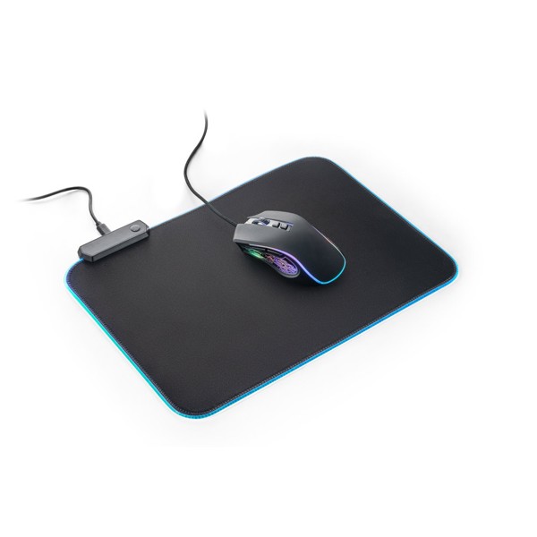 THORNE MOUSEPAD RGB. Gaming-musemåtte med RGB LED-lys i polyester