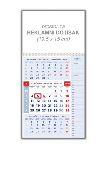Poslovni kalendar – Mali note crveni