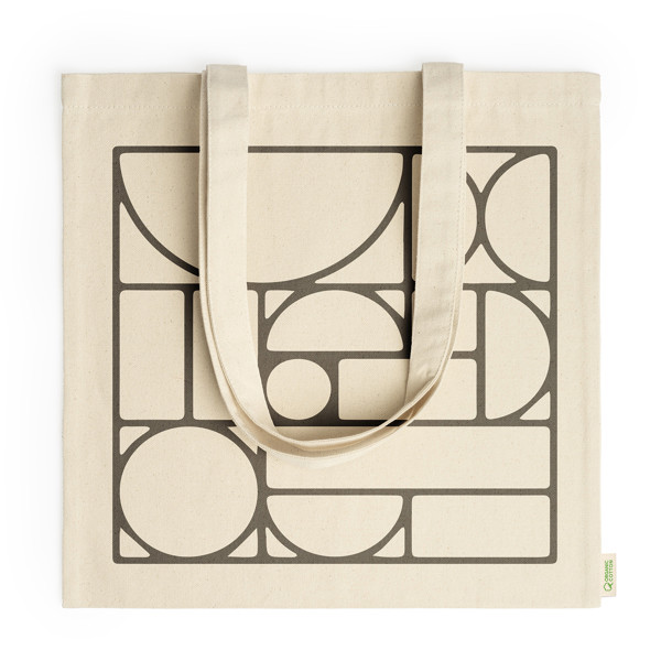 Bolsa tote personalizada de algodón orgánico 300 g/m² con asas largas