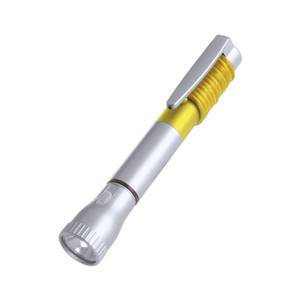 Esferográfica Lanterna Mustap - Grey / Amarelo