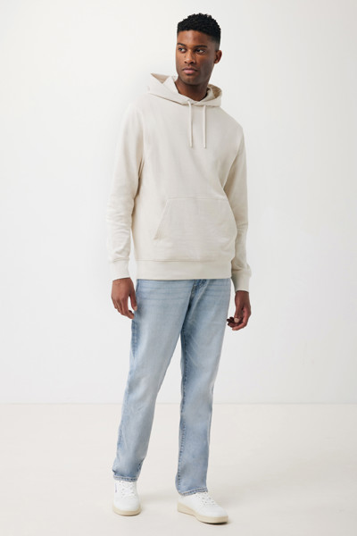 Lehká mikina s kapucí Iqoniq Rila z recykl. bavlny - Ivory White / XXXL