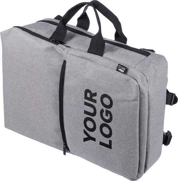 Mochila em poliéster rPET (300D) Mallory - Black