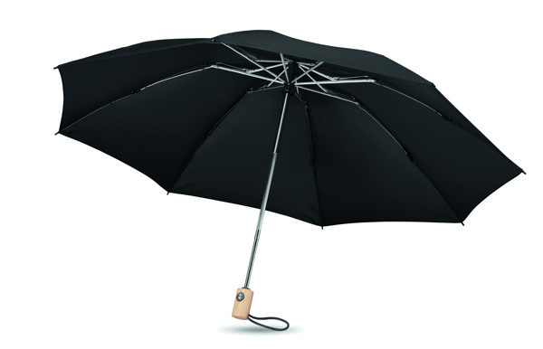 23 inch 190T RPET umbrella Leeds - Black