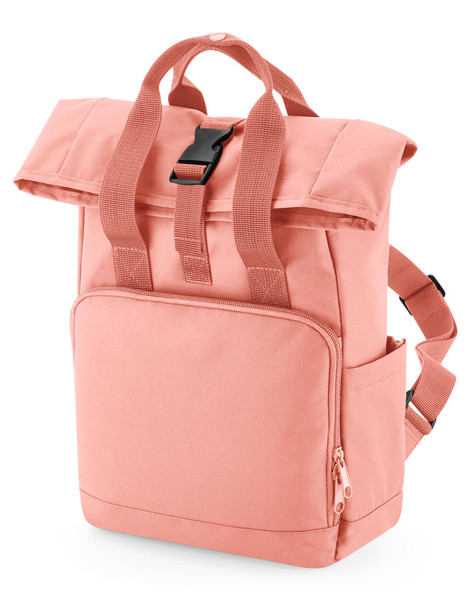 Recycled Mini Twin Handle Roll-Top Backpack - Blush Pink / ONE SIZE