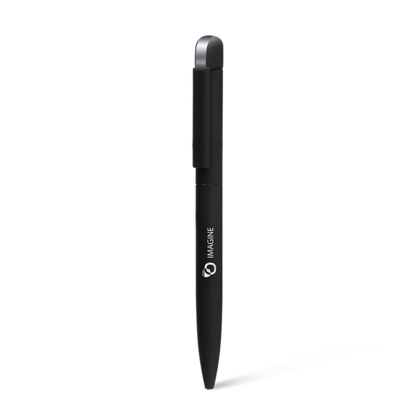 FOLK - BND62 - Stylo à bille en acier inoxydable recyclé - Noir finition rubber