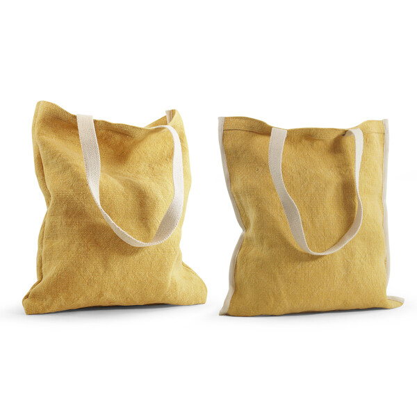 Sac reverso jute TOPDAY - jaune