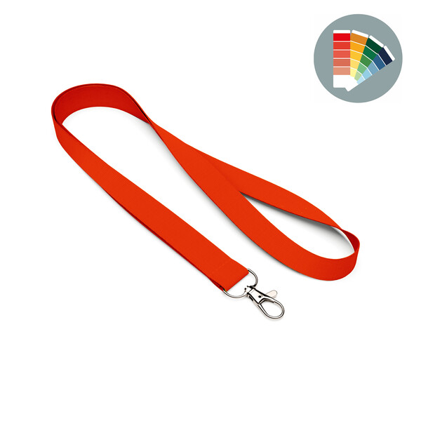 Recycled polyester (rPET) screen printed lanyard - 20mm width / Metal carabiner