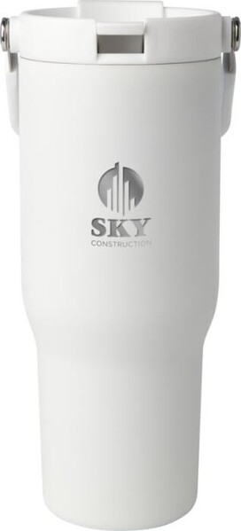 Copo isolado a vácuo de cobre de aço inoxidável reciclado de 900 ml - Branco