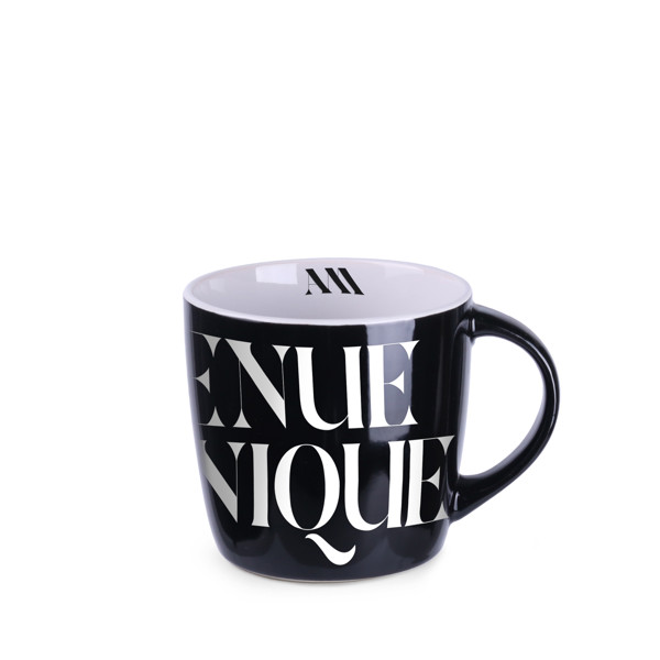 Handy porcelain mug, 85 mm diameter - Black