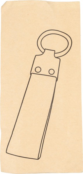 Porta-chaves em ganga Enzi