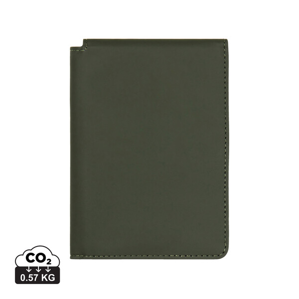 VINGA Baltimore RCS recycled polyester RFID passport cover - Green