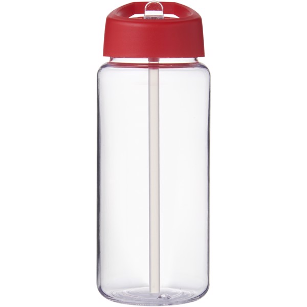 Garrafa desportiva com tampa com bico de 600 ml "H2O Active® Octave Tritan™" - Transparente / Vermelho