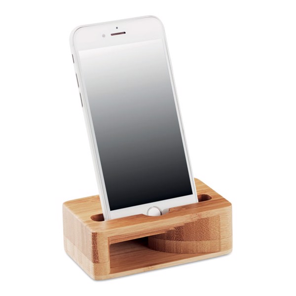 MB - Bamboo phone stand-amplifier Caracol