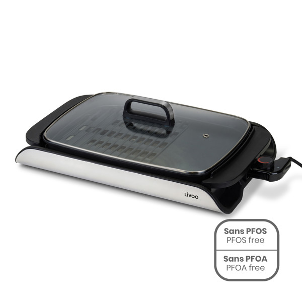 Plancha grill avec couvercle