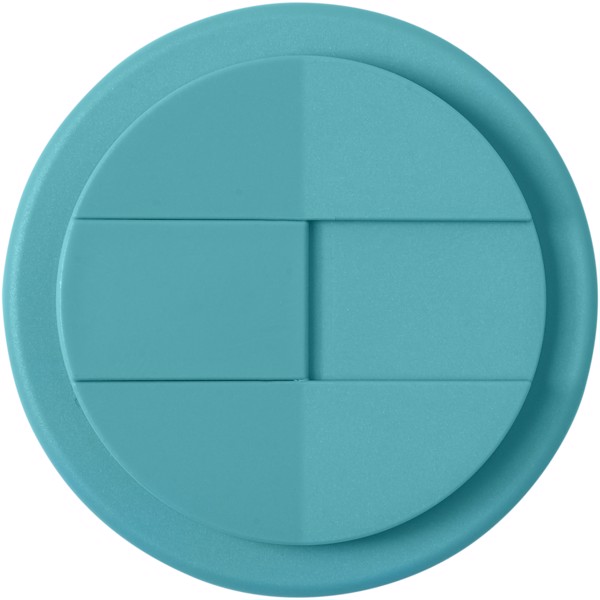 Americano® Espresso Eco 250 ml recycled tumbler with spill-proof lid - Black / Aqua Blue