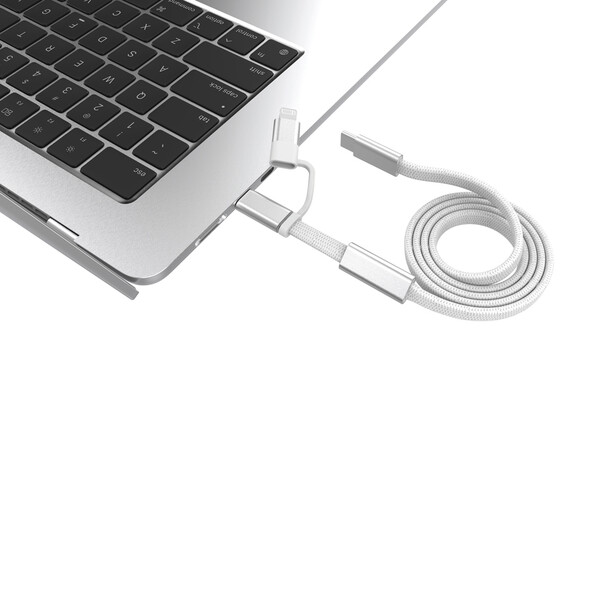 Arc RCS 60W 120 cm 2-in-1 fast charging cable - Grey