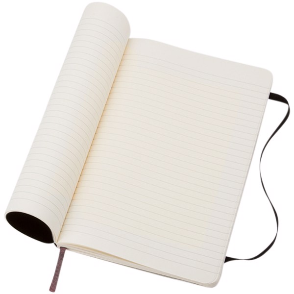 Carnet Classic L à couverture souple - réglé - Noir