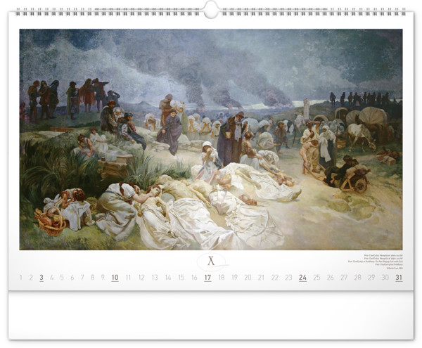 Notique Nástěnný Kalendář Slovanská Epopej – Alfons Mucha 2027, 48 x 33 cm