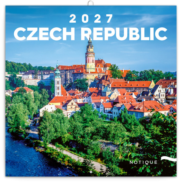 Notique Poznámkový Kalendář Česká Republika 2027, 20 x 20 cm