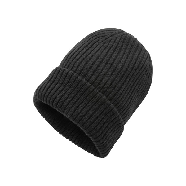 Impact AWARE™  Polylana® double knitted beanie - Black