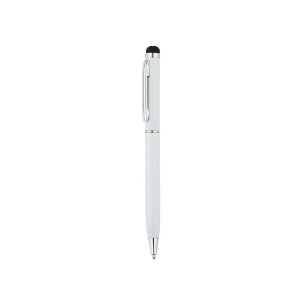 Thin metal stylus pen - White