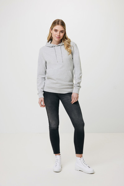Sweat à capuche en coton recyclé et non teinté Iqoniq Torres - Heather Grey / XL