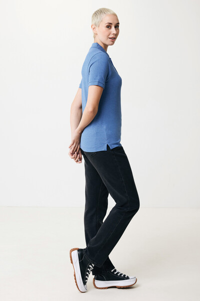 Polo tričko IQONIQ Yosemite z recykl. bavlny - Heather Blue / S